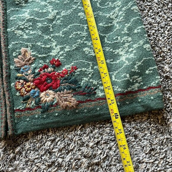 Green Pendleton Floral/Fall Themed Full Zip Up Wool Jacket - Picture 6 of 7